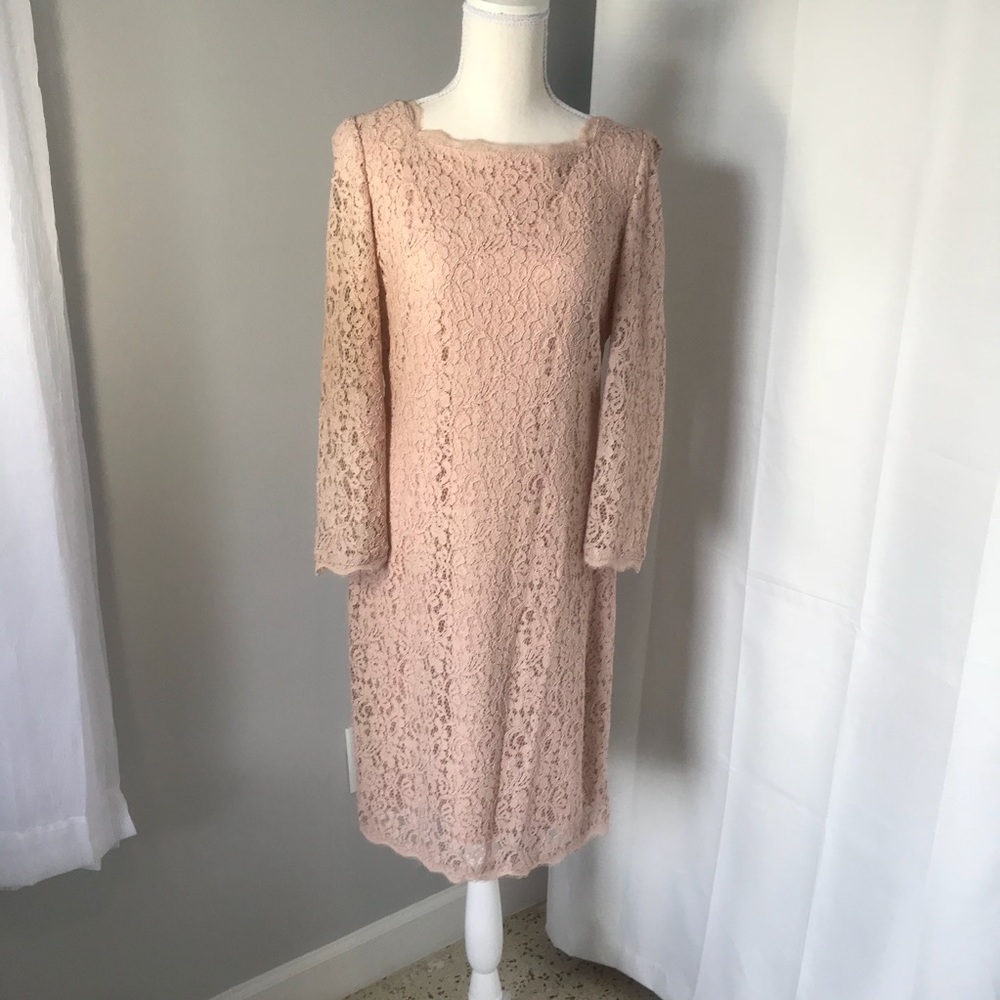 Elegant Rose Gold Mini Dress Size 14